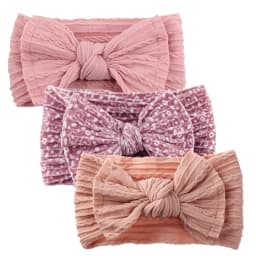 3Pcs/Set Soft Nylon Baby Bow Headband Newborn Girl Daisy Flower Print Hair Bands Topknot High Elastic Kids Braided Headwraps