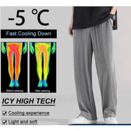 Summer Ice Silk Loose Pants for Men Wide Leg Casual Pants Premium Quality Loose Drape Pants