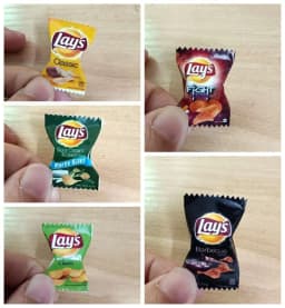 NEW 2Bag with Chips 1/6 Scale Dollhouse Miniature Fried Chips Mini Pretend Food for Blyth BJD Doll House Toys