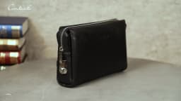 CONTACT'S Genuine Leather Clutch Bag for Men Password Design Casual Hand Wallet Bags Male Long Purse Large Capacity Engrvaing