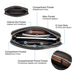CONTACT'S Genuine Leather Clutch Bag for Men Password Design Casual Hand Wallet Bags Male Long Purse Large Capacity Engrvaing