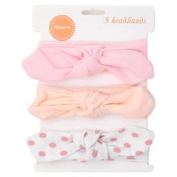 3Pcs/Set Solid Cotton Baby Headband with Card Heart Striped Print Bow Tie Knot Hair Band For Girls Headwrap Newborn Accessories
