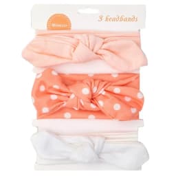 3Pcs/Set Solid Cotton Baby Headband with Card Heart Striped Print Bow Tie Knot Hair Band For Girls Headwrap Newborn Accessories