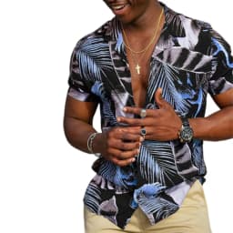 Summer Hawaiian Floral Beach Casual Plus Size Shirt 3D Coconut Pattern T-shirt Retro Tree Short Sleeve Vacation Man Slim Korean