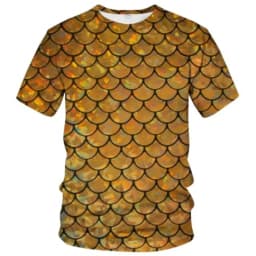 Funny Fish Scale Pattern 3D Print Tshirt Men And Women Summer Fashion Personality O Neck Short Sleeve T Shirt Casual Kid Tee Top