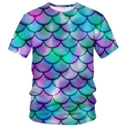 Funny Fish Scale Pattern 3D Print Tshirt Men And Women Summer Fashion Personality O Neck Short Sleeve T Shirt Casual Kid Tee Top