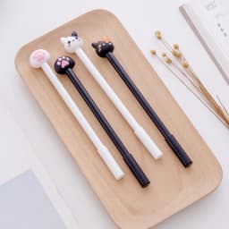 10pcs/batch Kawaii Cat Gel Signature Pen Cute Claw Stylos Black Ink for Hand Account Writing Stationery Office School Supplies