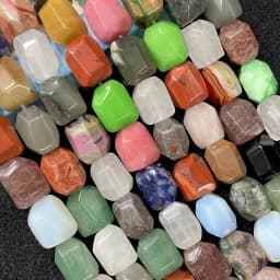 13*17MM Faceted Natural Stone Irregular Shape Agates Crystal Loose Spacer Beads For Jewelry Making DIY Necklace Bracelet
