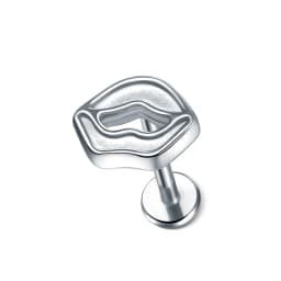 1PC Steel Moon Lighting Labret Bar Rings Crystal Flower Tragus Cartilage Piercing Rook Lobe Ear Helix Piercing Screw Fit Top 16g