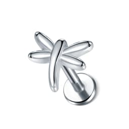 1PC Steel Moon Lighting Labret Bar Rings Crystal Flower Tragus Cartilage Piercing Rook Lobe Ear Helix Piercing Screw Fit Top 16g