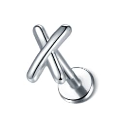 1PC Steel Moon Lighting Labret Bar Rings Crystal Flower Tragus Cartilage Piercing Rook Lobe Ear Helix Piercing Screw Fit Top 16g