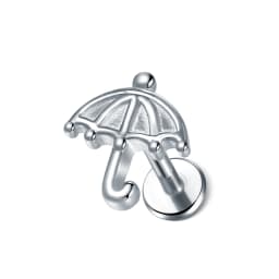 1PC Steel Moon Lighting Labret Bar Rings Crystal Flower Tragus Cartilage Piercing Rook Lobe Ear Helix Piercing Screw Fit Top 16g