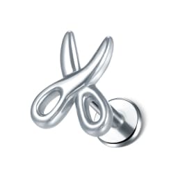 1PC Steel Moon Lighting Labret Bar Rings Crystal Flower Tragus Cartilage Piercing Rook Lobe Ear Helix Piercing Screw Fit Top 16g