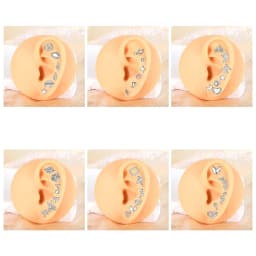 1PC Steel Moon Lighting Labret Bar Rings Crystal Flower Tragus Cartilage Piercing Rook Lobe Ear Helix Piercing Screw Fit Top 16g