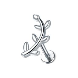 1PC Steel Moon Lighting Labret Bar Rings Crystal Flower Tragus Cartilage Piercing Rook Lobe Ear Helix Piercing Screw Fit Top 16g