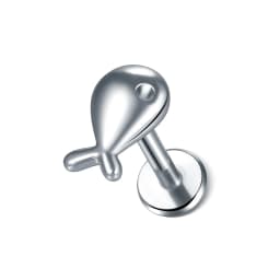 1PC Steel Moon Lighting Labret Bar Rings Crystal Flower Tragus Cartilage Piercing Rook Lobe Ear Helix Piercing Screw Fit Top 16g