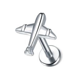 1PC Steel Moon Lighting Labret Bar Rings Crystal Flower Tragus Cartilage Piercing Rook Lobe Ear Helix Piercing Screw Fit Top 16g