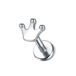 1PC Steel Moon Lighting Labret Bar Rings Crystal Flower Tragus Cartilage Piercing Rook Lobe Ear Helix Piercing Screw Fit Top 16g