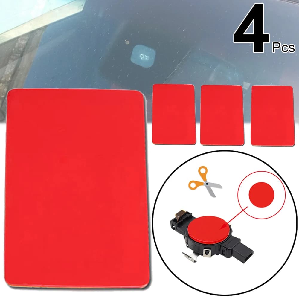 4Pcs Car Rain Light Sensor Gel Adhesive FILM Silicone Cushion Pad Windscreen Windshield Chip Repair Kit Tape Accessories Styling