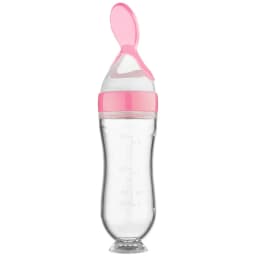 Squeezing Feeding Bottle Silicone Newborn Baby Training Rice Cereal Food Spoon Supplement Feeder Safe Useful Tableware For Kids