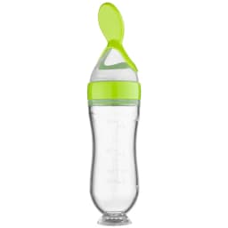 Squeezing Feeding Bottle Silicone Newborn Baby Training Rice Cereal Food Spoon Supplement Feeder Safe Useful Tableware For Kids