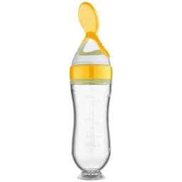 Squeezing Feeding Bottle Silicone Newborn Baby Training Rice Cereal Food Spoon Supplement Feeder Safe Useful Tableware For Kids