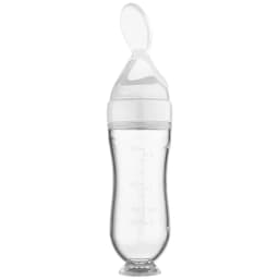 Squeezing Feeding Bottle Silicone Newborn Baby Training Rice Cereal Food Spoon Supplement Feeder Safe Useful Tableware For Kids