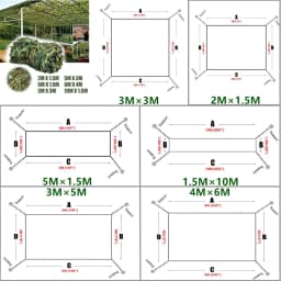 3Mx5M/4Mx6M Hunting Camouflage Nets Woodland Training Camo Netting Car Covers Shade Sunscreen Camping Sun Shelter Privacy Cloth