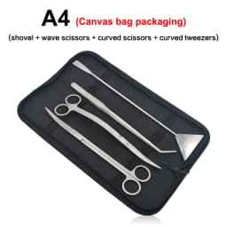 Aquarium Scissor Tools Set Wave Scissors Tweezers Plants Grass Stainless Cleaning Tools Fish Tank Shovels Aquarium Accessories