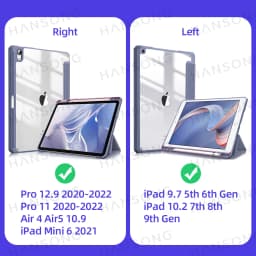 For 2025 Tablet Case iPad Air 11 in M2 M3 Pro 13/11 M4 Cover for iPad 10th 11th(A16) 10.9 Air 4/5 7/8/9th 10.2 9.7 Mini 6 7 Case