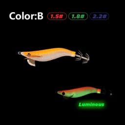 LETOYO Mini Squid Lure 1.5-2.2# Luminous Squid Jig Artificial Bait Cuttlefish Squid Bait Webfoot Octopus Fishing Lures