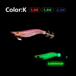 LETOYO Mini Squid Lure 1.5-2.2# Luminous Squid Jig Artificial Bait Cuttlefish Squid Bait Webfoot Octopus Fishing Lures