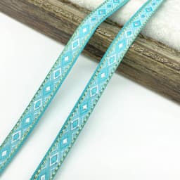 2 yards 13mm Vintage Ethnic Embroidery Ribbon Lace Trim DIY Clothes Bag Accessories Embroidered Fabric