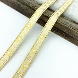 2 yards 13mm Vintage Ethnic Embroidery Ribbon Lace Trim DIY Clothes Bag Accessories Embroidered Fabric