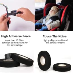 15M Heat-Resistant Flame Retardant Tape Cable Management Coroplast Adhesive Cloth Tapes For Car Harness Wiring Loom Protection