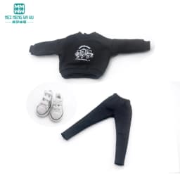 Blyth Clothes Azone OB22 OB24 Doll Accessories Fashion Short T Black White Jeans Plaid Pants Toy Gift