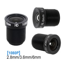 HD CCTV LENS 1080P 2.8/3.6/6mm Security Camera Lens M12 2MP Aperture F1.8, 1/2.5" Image Format Surveillance Camera Lens