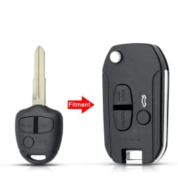 KEYYOU 2/3 Button Modified Flip Car Remote Key Shell Case For Mitsubishi New ASX GRANDIS Outlander LANCER-EX Right Left Blade