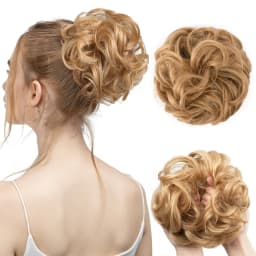 Synthetic Messy Hair Bun Extensions Big Curly Elastic Hair Scrunchies Hairpieces Chignon Donut Updo Hair Pieces for Women