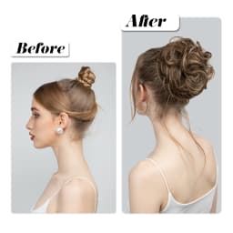 Synthetic Messy Hair Bun Extensions Big Curly Elastic Hair Scrunchies Hairpieces Chignon Donut Updo Hair Pieces for Women