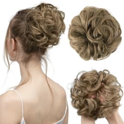 Synthetic Messy Hair Bun Extensions Big Curly Elastic Hair Scrunchies Hairpieces Chignon Donut Updo Hair Pieces for Women