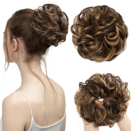 Synthetic Messy Hair Bun Extensions Big Curly Elastic Hair Scrunchies Hairpieces Chignon Donut Updo Hair Pieces for Women