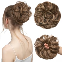 Synthetic Messy Hair Bun Extensions Big Curly Elastic Hair Scrunchies Hairpieces Chignon Donut Updo Hair Pieces for Women