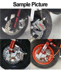 RPM Motorcycle Brake Caliper 4 Piston for Yamaha Aerox Nitro RSZ JOG BWS Zuma Dirt Bike GROM 200mm / 220mm Disc Brake Caliper