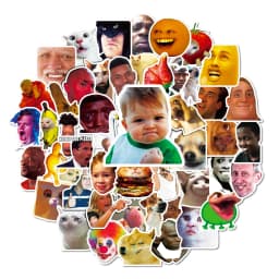 10/30/50PCS Mixed Funny Meme Graffiti Stickers Kids Toys Laptop Phone Motorcycle Car Fridge Guitar DIY Flakes Sticker Decals F3