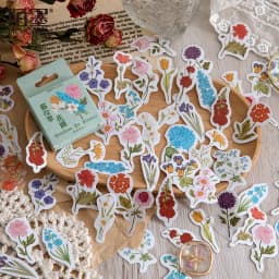 46Pcs/Box Green Forest Series Stickers Aesthetic Stickers Diary Planner Decorative Mobile Stickers Scrapbooking Craft Sticker