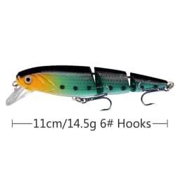 Multi Section Sea Bass Hard Fishing Lure 3D Fish Eyes 1PCS Crankbaits Minnow Fake Artificial Bait Suit for Fishing Carp Tackle