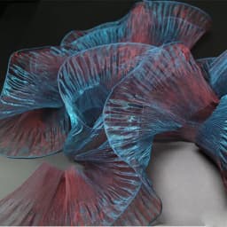 1 Yard Blue Lace Fabric Pleated Mermaid Effect Laser Neon Luster For Christmas Women Dress Festival Decorative 15CM Wide