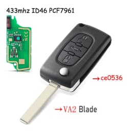KEYYOU 2/3 Buttons Filp Remote Car Key 433MHz For Citroen C1 C2 C3 C4 C5 Berlingo Picasso For Peugeot 207 307 ID46 CE0536 CE0523