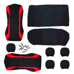 Auto Parts Car Seat Cover Polyester Fabric 2/4/9 Piece Set Four Season Universal Front/Rear Car Seat Cushion